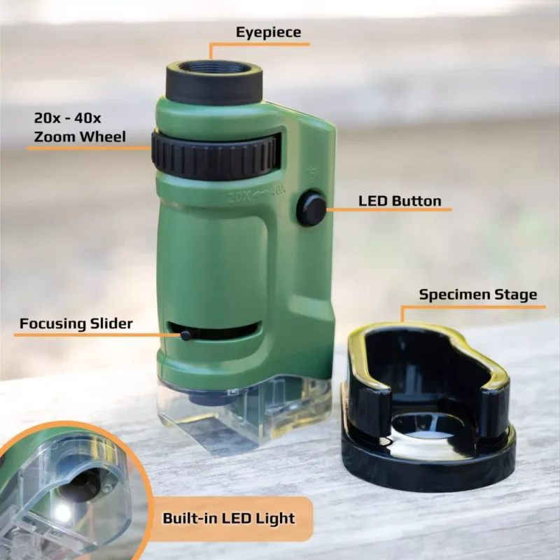 CARSON POCKET MICROSCOPE 20X-40X / ΜΙΚΡΟΣΚΟΠΙΟ ΤΣΕΠΗΣ CARSON 20X - 40X - Image 3