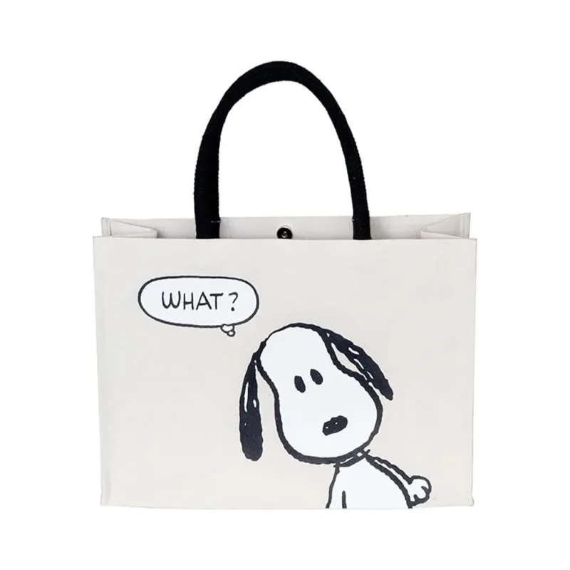 SNOOPY TOTE BAG ''WHAT'' JUTA