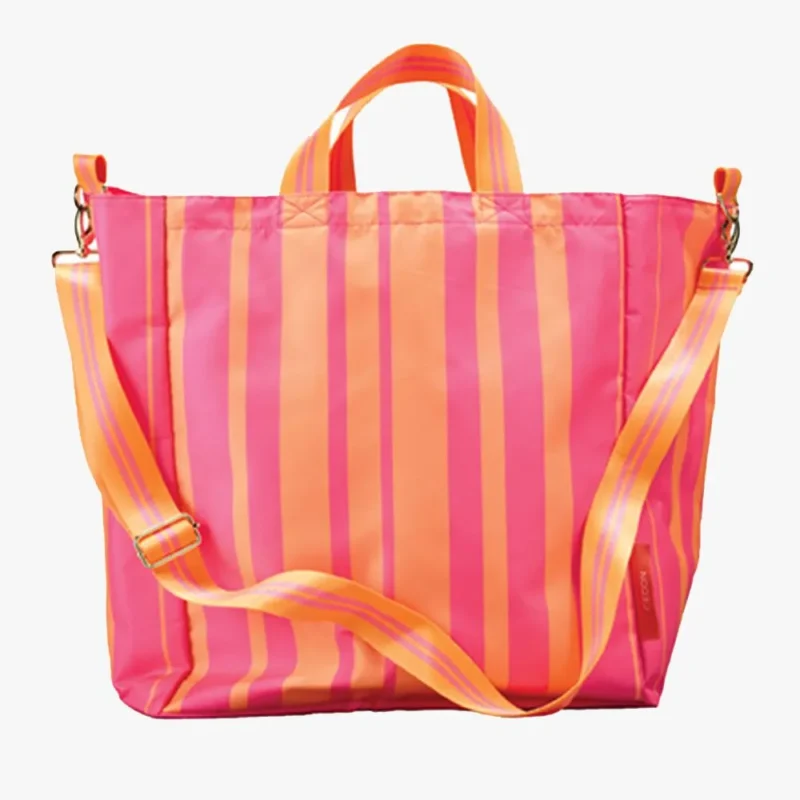 EASY SHOPPER BAG DE LUXE BY CEDON 'STRIPES NEON'