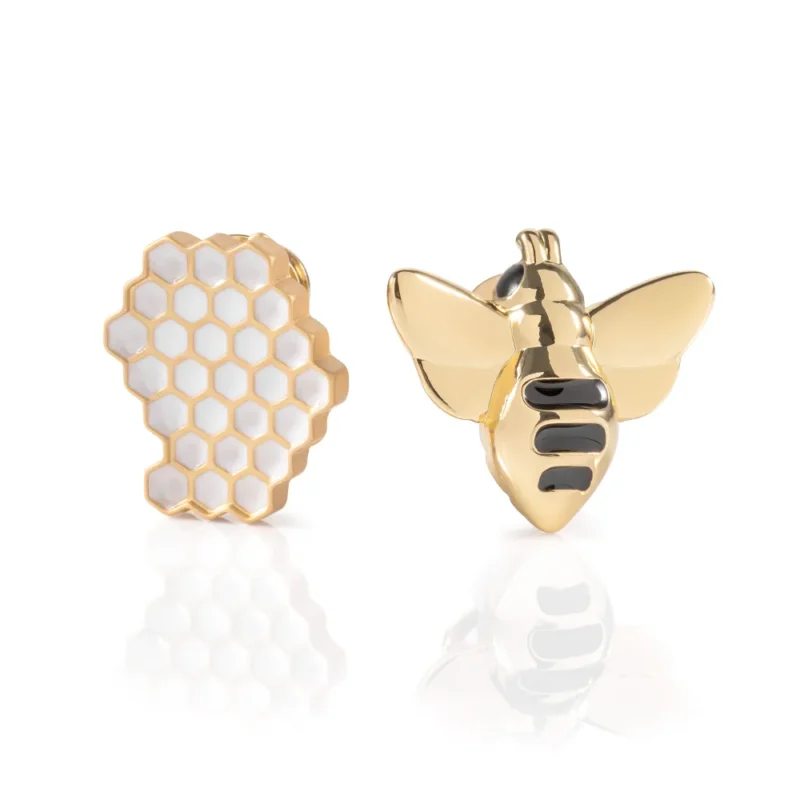 META[L]MORPHOSE FASHION PIN - SET OF 2 PINS - BEE & HONEYCOMB