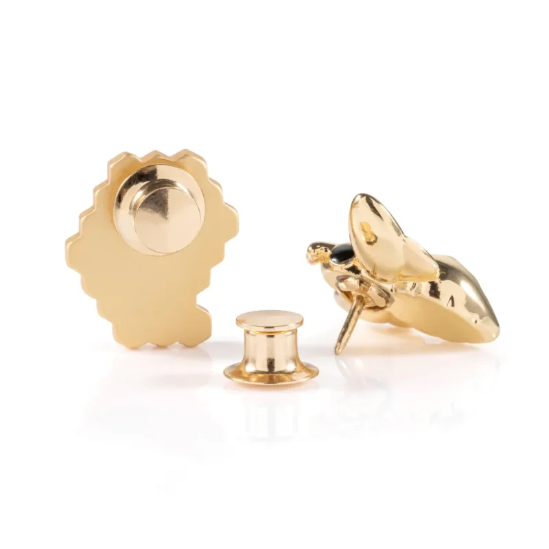 META[L]MORPHOSE FASHION PIN - SET OF 2 PINS - BEE & HONEYCOMB - Image 2
