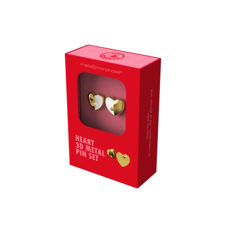 META[L]MORPHOSE FASHION PIN - SET OF 2 PINS - COUPLE PUZZLE HEARTS - Image 4