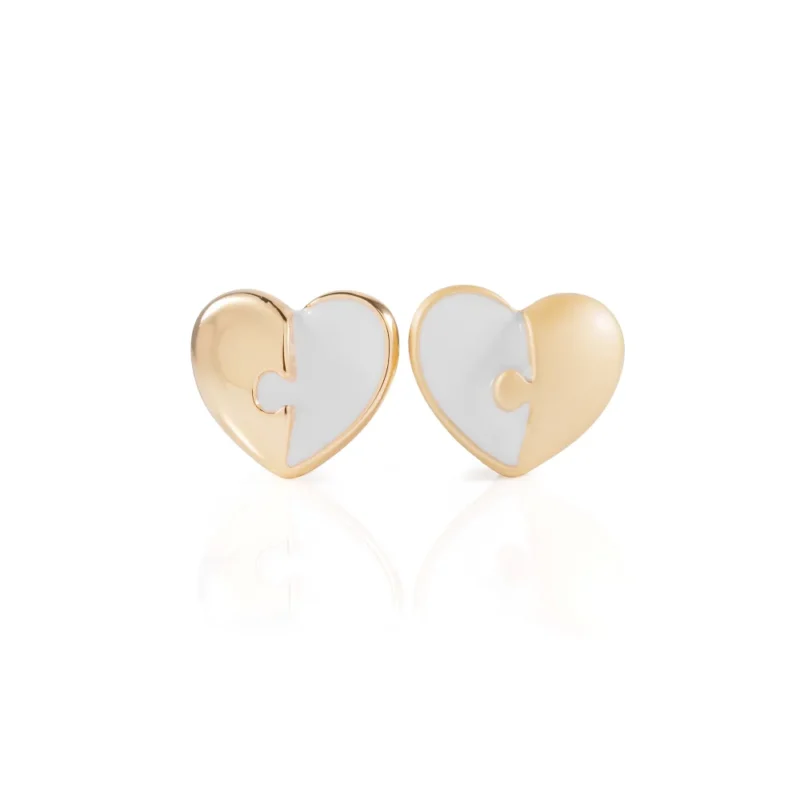 META[L]MORPHOSE FASHION PIN - SET OF 2 PINS - COUPLE PUZZLE HEARTS