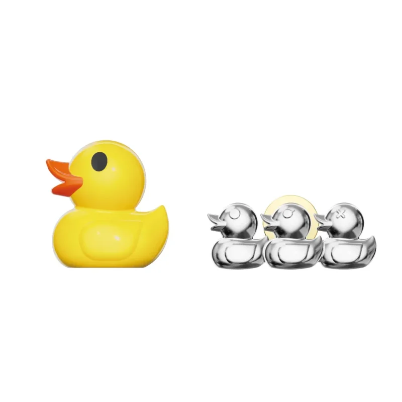 META[L]MORPHOSE FASHION PIN - SET OF 2 PINS - MAMA DUCK & DUCKLINGS