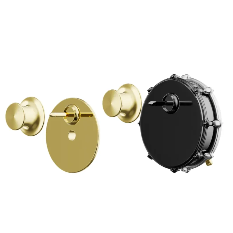 META[L]MORPHOSE FASHION PIN - SET OF 2 PINS - DRUMKIT WITH CYMBAL - Image 2