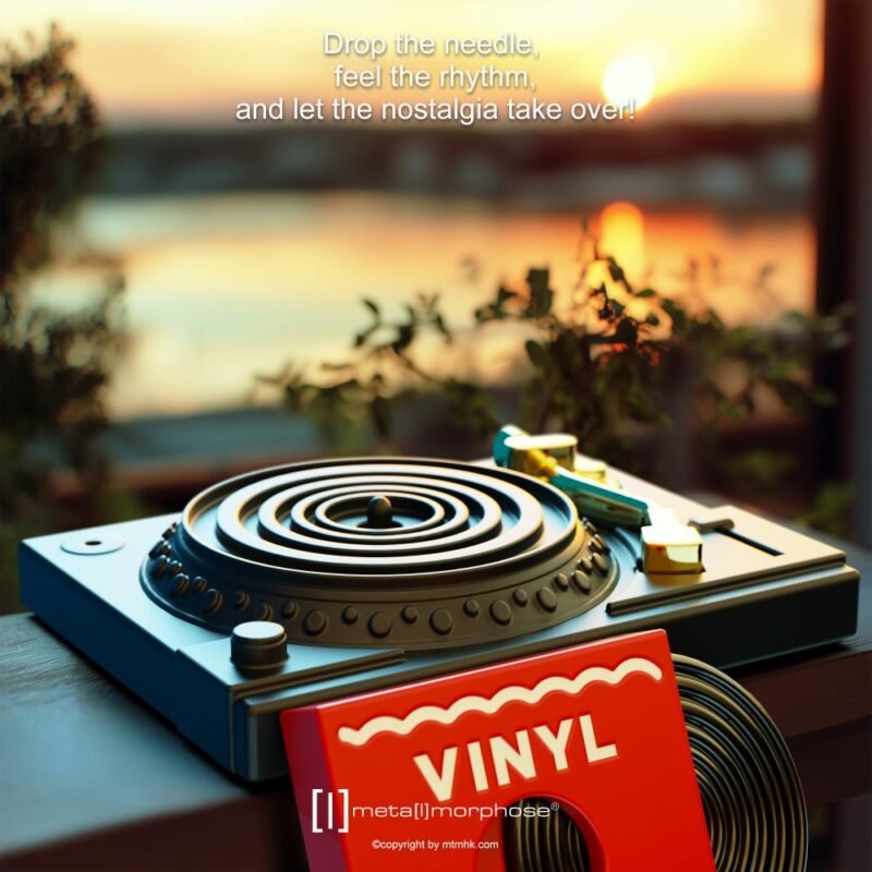 META[L]MORPHOSE FASHION PIN - SET OF 2 PINS - RECORD PLAYER & VINYL RECORD - Image 4
