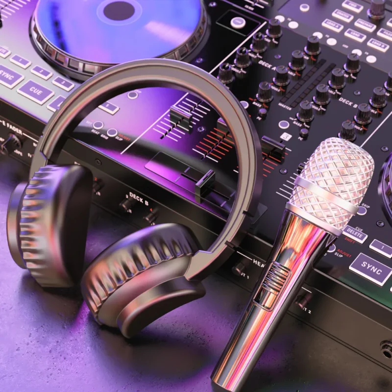 META[L]MORPHOSE FASHION PIN - SET OF 2 PINS - MICROPHONE & HEADPHONE - Image 4