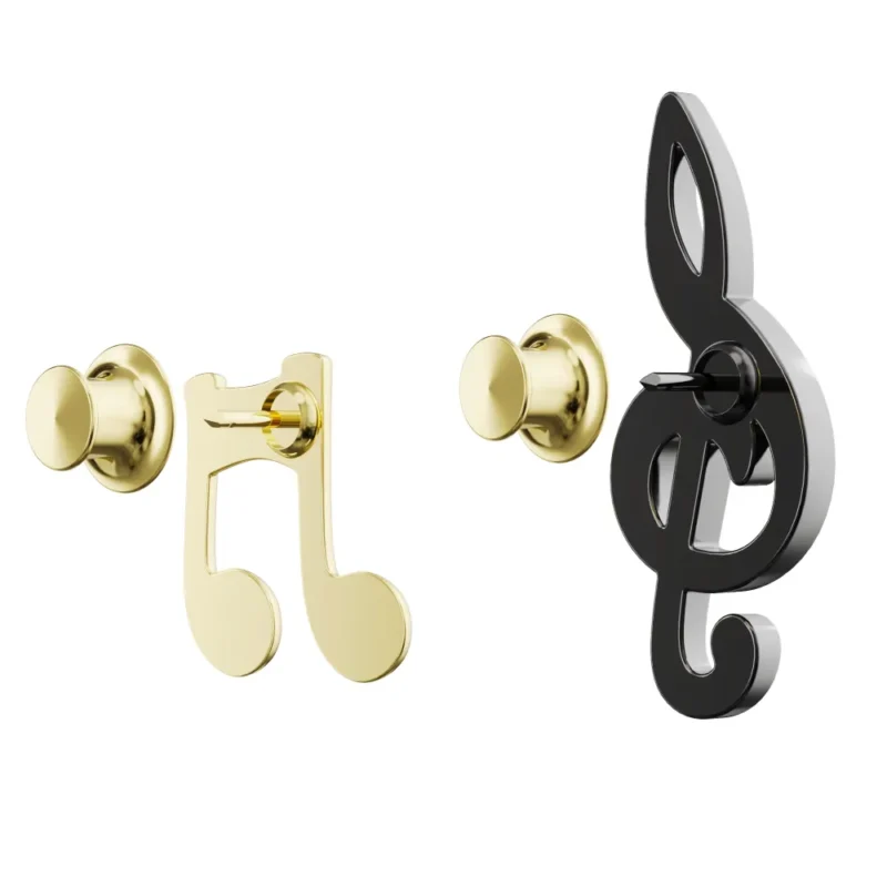 META[L]MORPHOSE FASHION PINS - SET OF 2 PINS - SOLKEY & MUSIC NOTE - Image 2