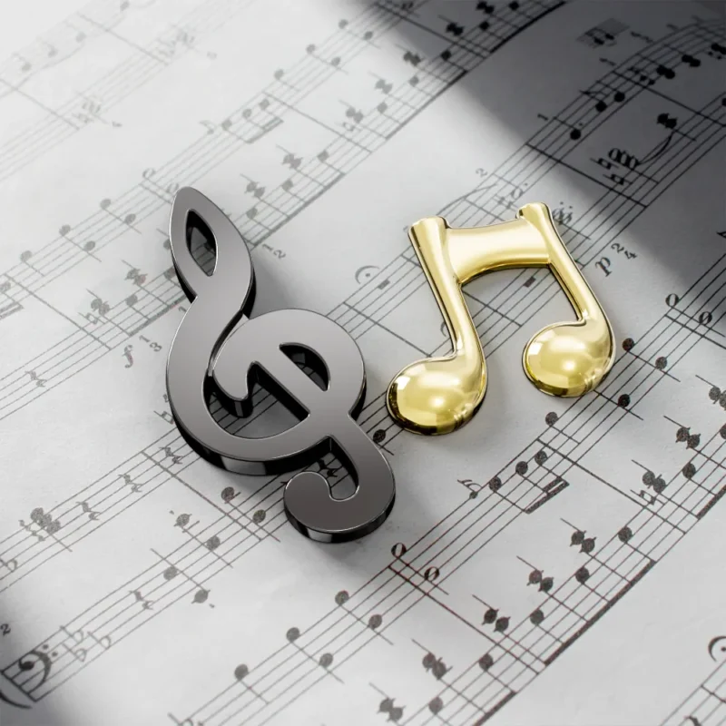 META[L]MORPHOSE FASHION PINS - SET OF 2 PINS - SOLKEY & MUSIC NOTE - Image 4
