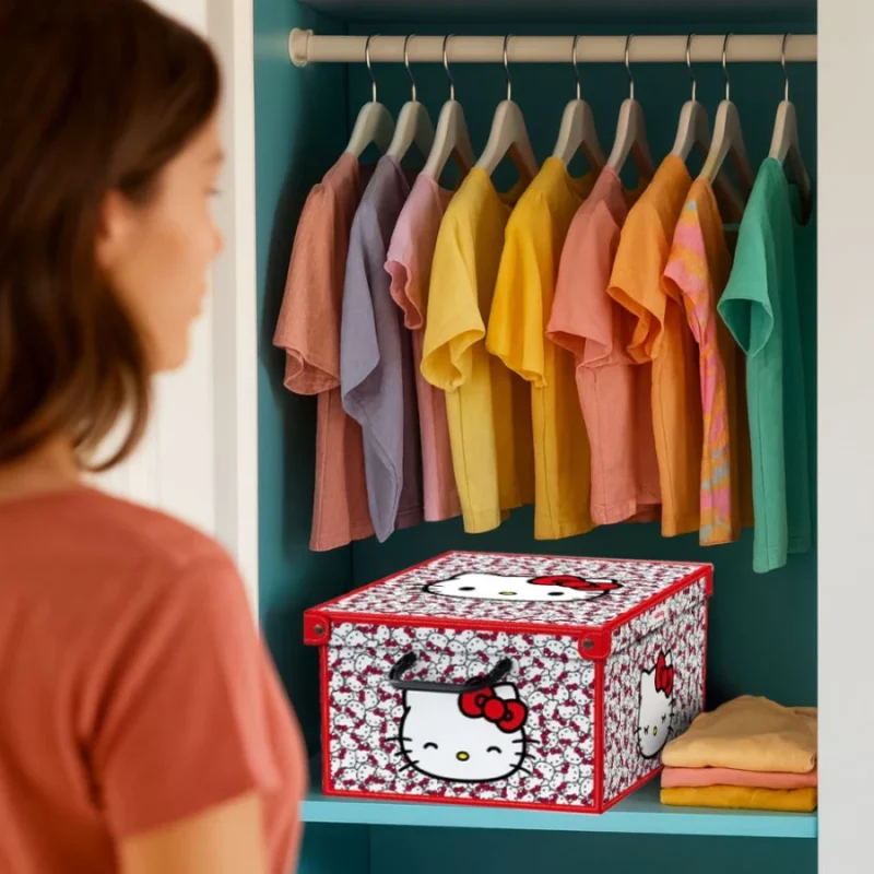 COLLECTION HELLO KITTY 1 / KOYTI ΑΠΟΘΗΚΕΥΣΗΣ/ΟΡΓΑΝΩΣΗΣ ΒΥ LEVATELLI-ΚΟΚΚΙΝΟ-BIG 39X50X24 - Image 4
